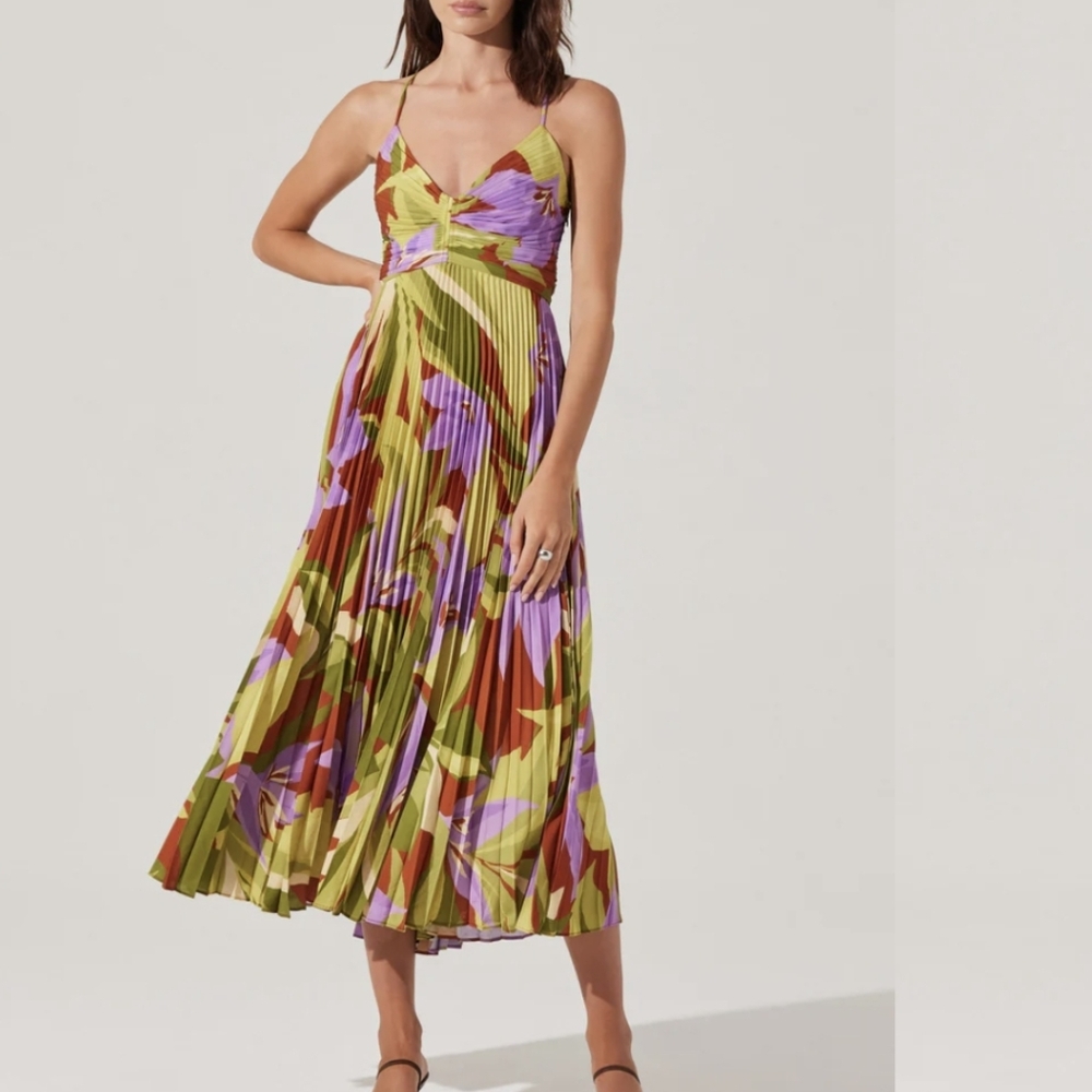 Astr Multicolor Floral Midi Dress